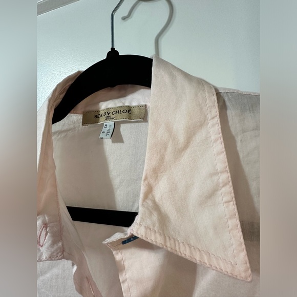 See By Chloé a sub line of designer Chloé made in Italy lightweight pink ss - Picture 7 of 16